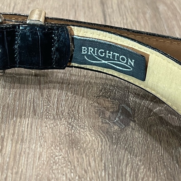 Brighton Medieval Women’s Medium Black Silver Buckle Ornate Clasp Decorations - Picture 6 of 9